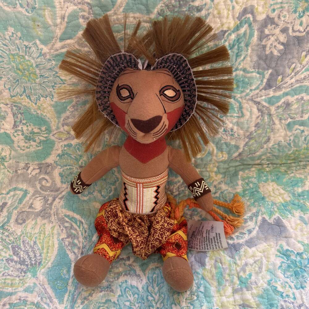 Vintage Disney Lion King Plush From Broadway Show - ,